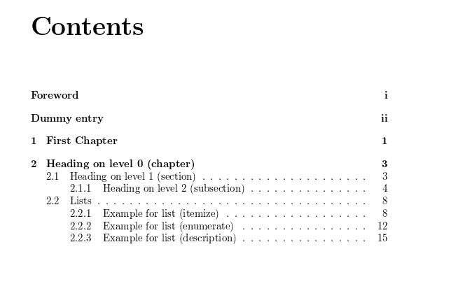Table of contents for research papers | Firstediting.com